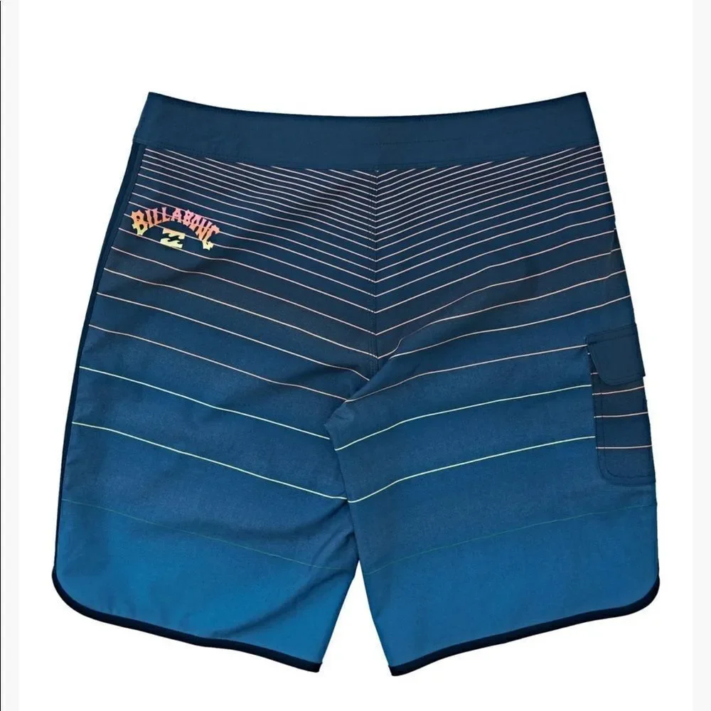 🔥 Billabong stripe men’s short Sz 28” New
